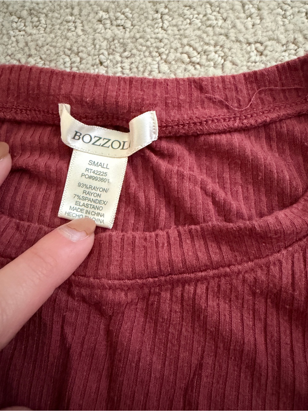 Bozzolo Ribbed Crewneck Tee - Picture 2 of 2